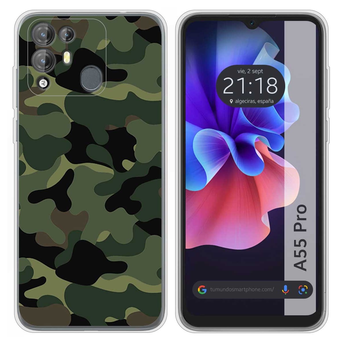 Funda Silicona para Blackview A55 Pro diseño Camuflaje Dibujos