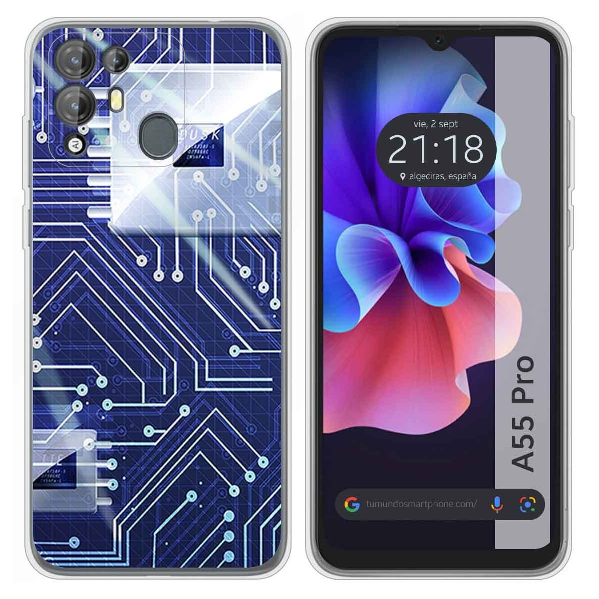 Funda Silicona para Blackview A55 Pro diseño Circuito Dibujos