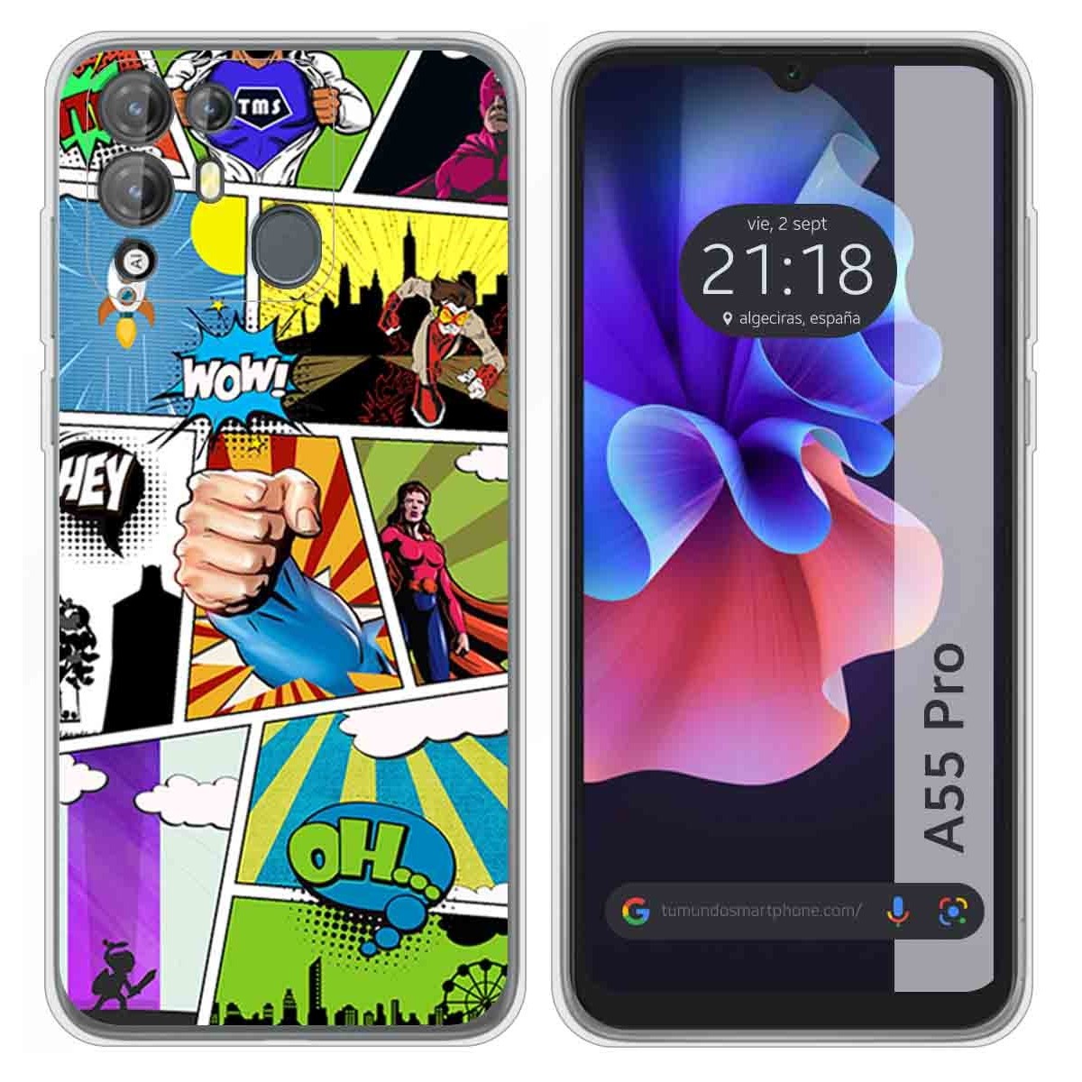 Funda Silicona para Blackview A55 Pro diseño Comic Dibujos