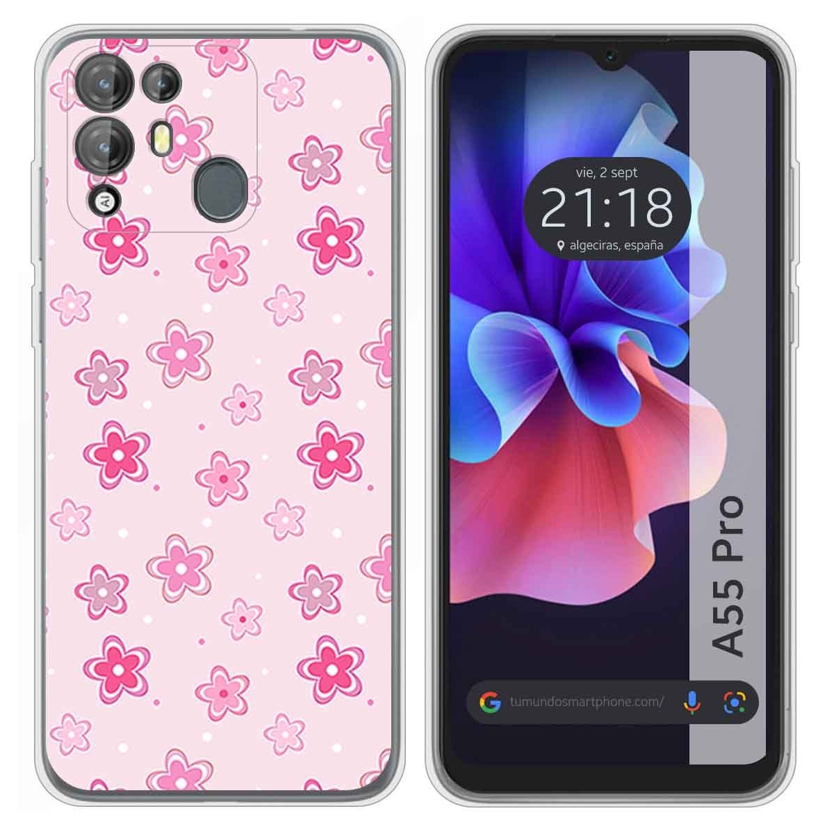 Funda Silicona para Blackview A55 Pro diseño Flores Dibujos