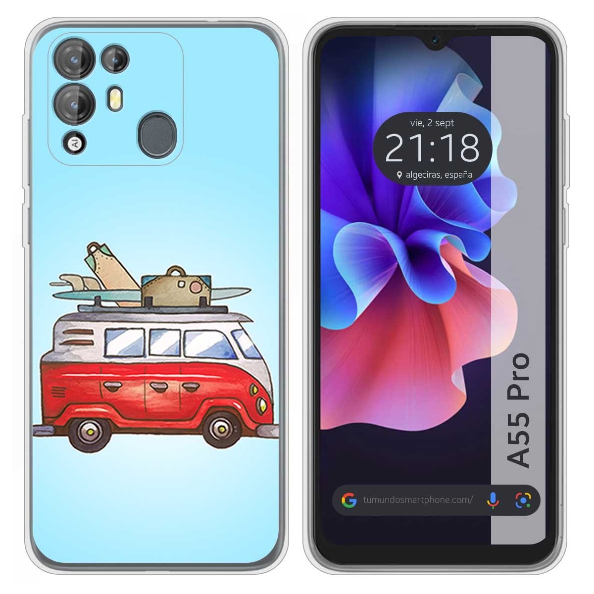 Funda Silicona para Blackview A55 Pro diseño Furgoneta Dibujos