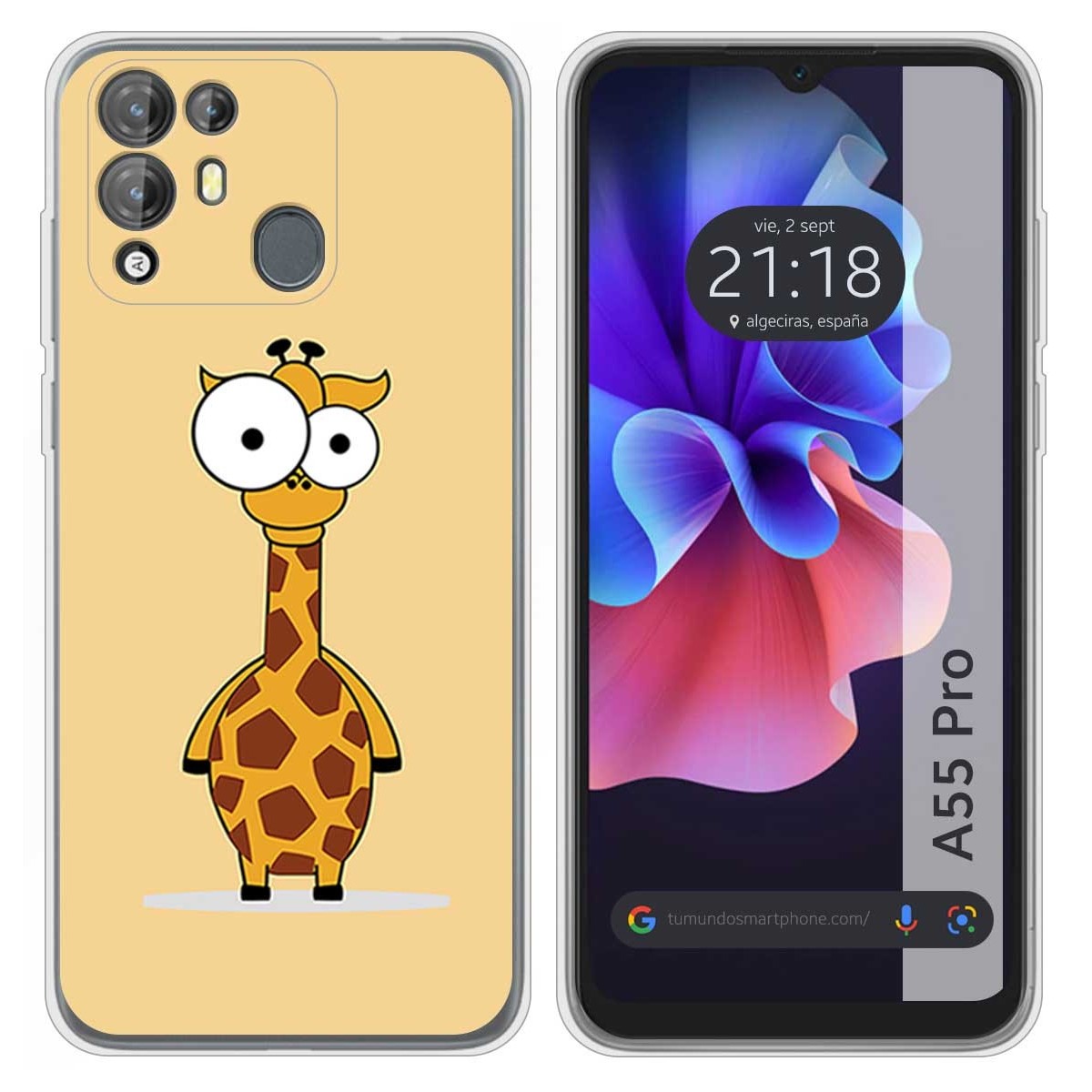 Funda Silicona para Blackview A55 Pro diseño Jirafa Dibujos