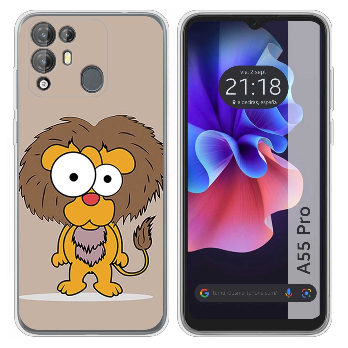 Funda Silicona para Blackview A55 Pro diseño Leon Dibujos