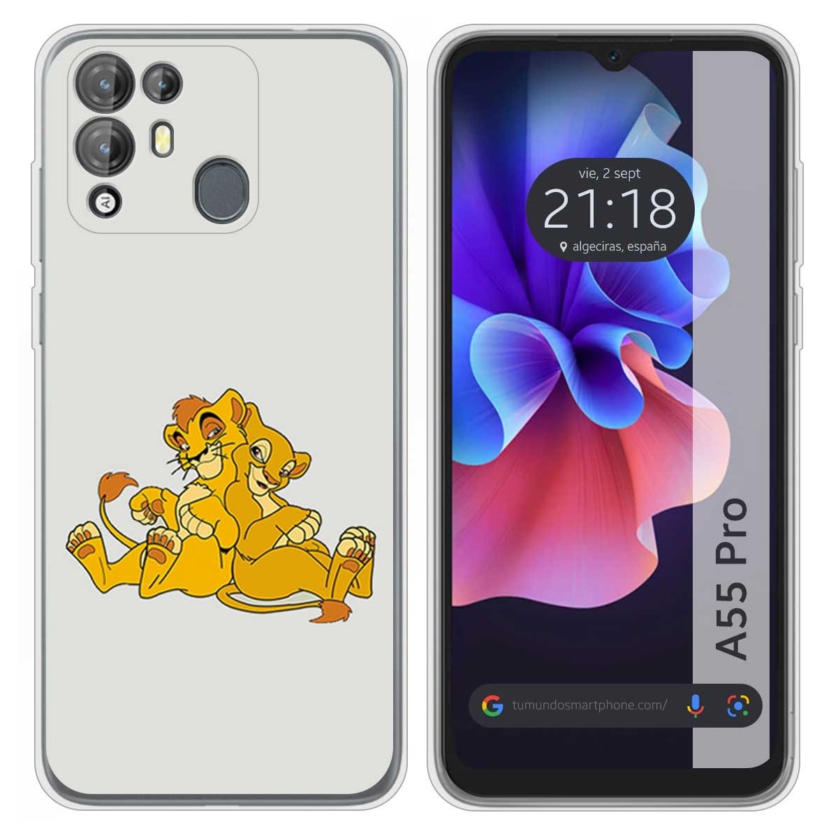 Funda Silicona para Blackview A55 Pro diseño Leones Dibujos