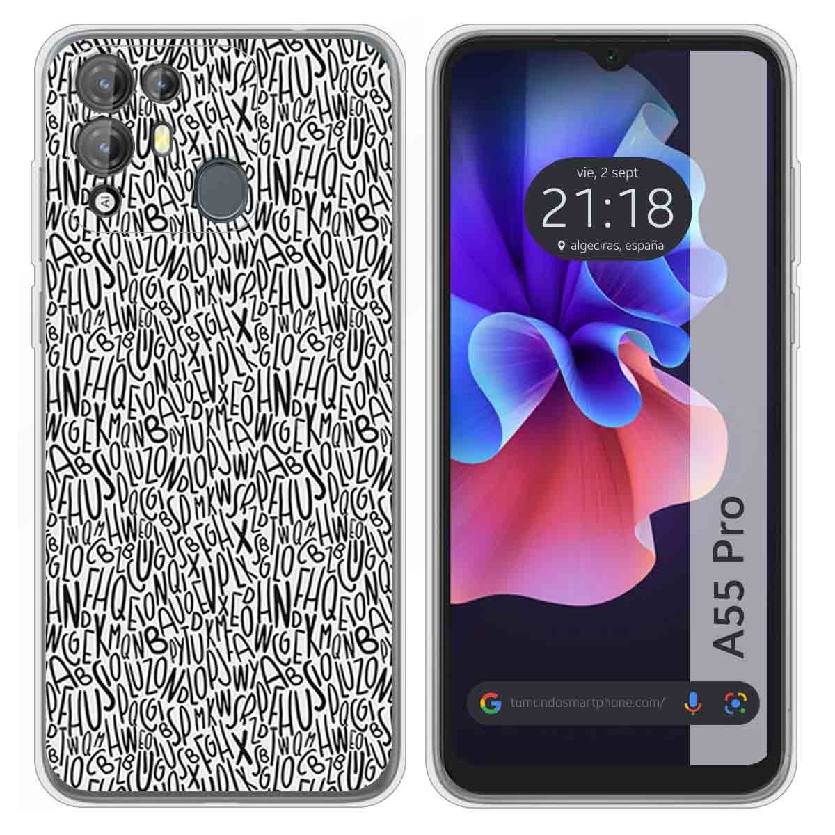 Funda Silicona para Blackview A55 Pro diseño Letras Dibujos