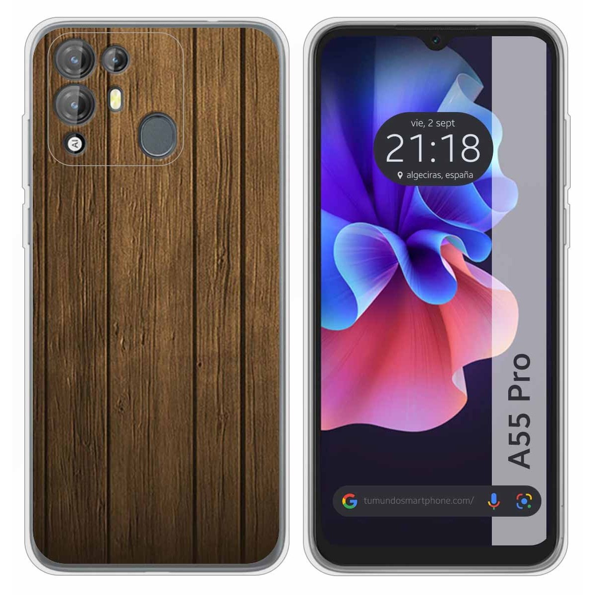 Funda Silicona para Blackview A55 Pro diseño Madera Dibujos