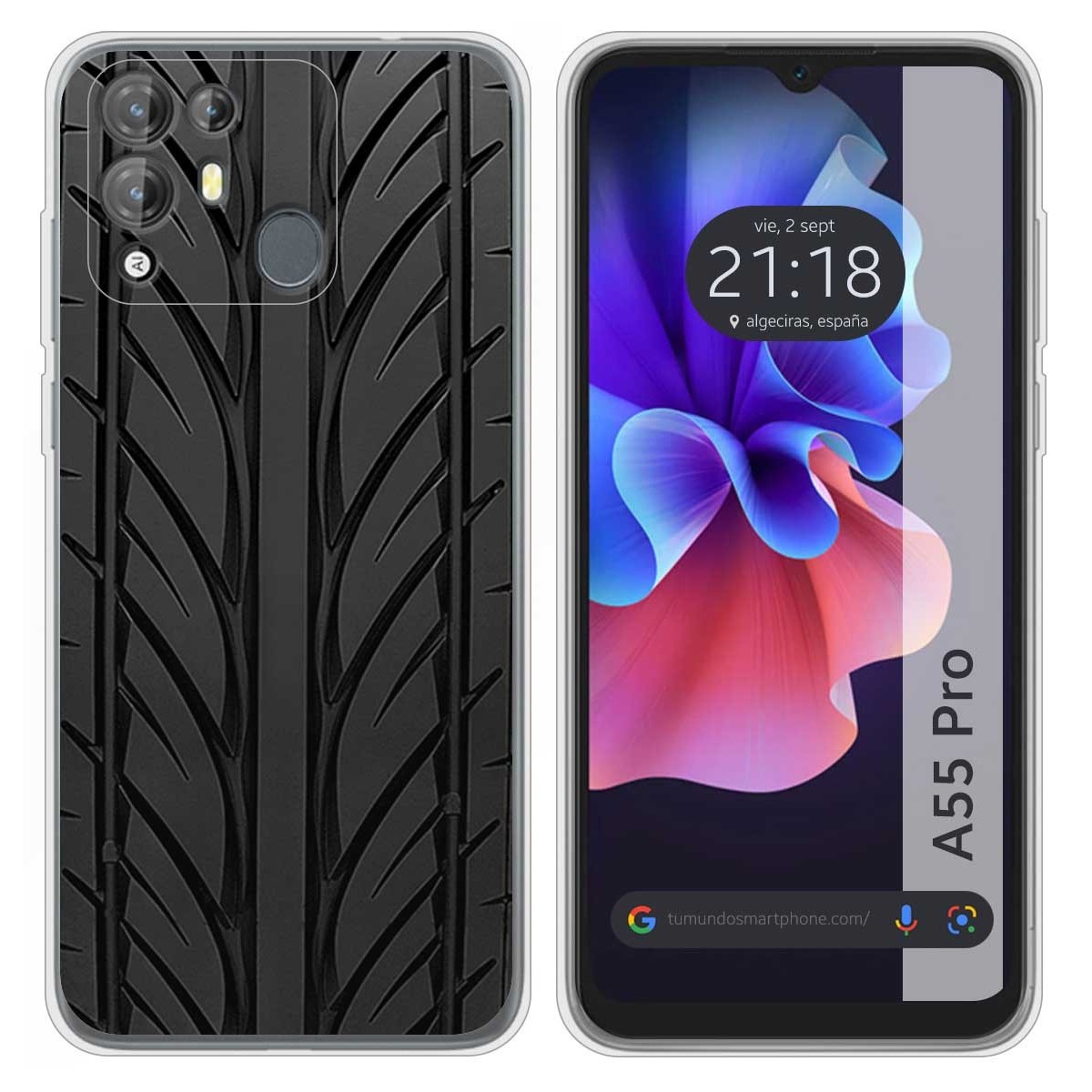 Funda Silicona para Blackview A55 Pro diseño Neumatico Dibujos