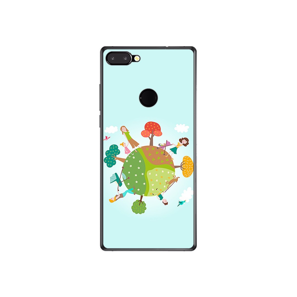 Funda Gel Tpu para Vernee Mix 2 Diseño Familia Dibujos