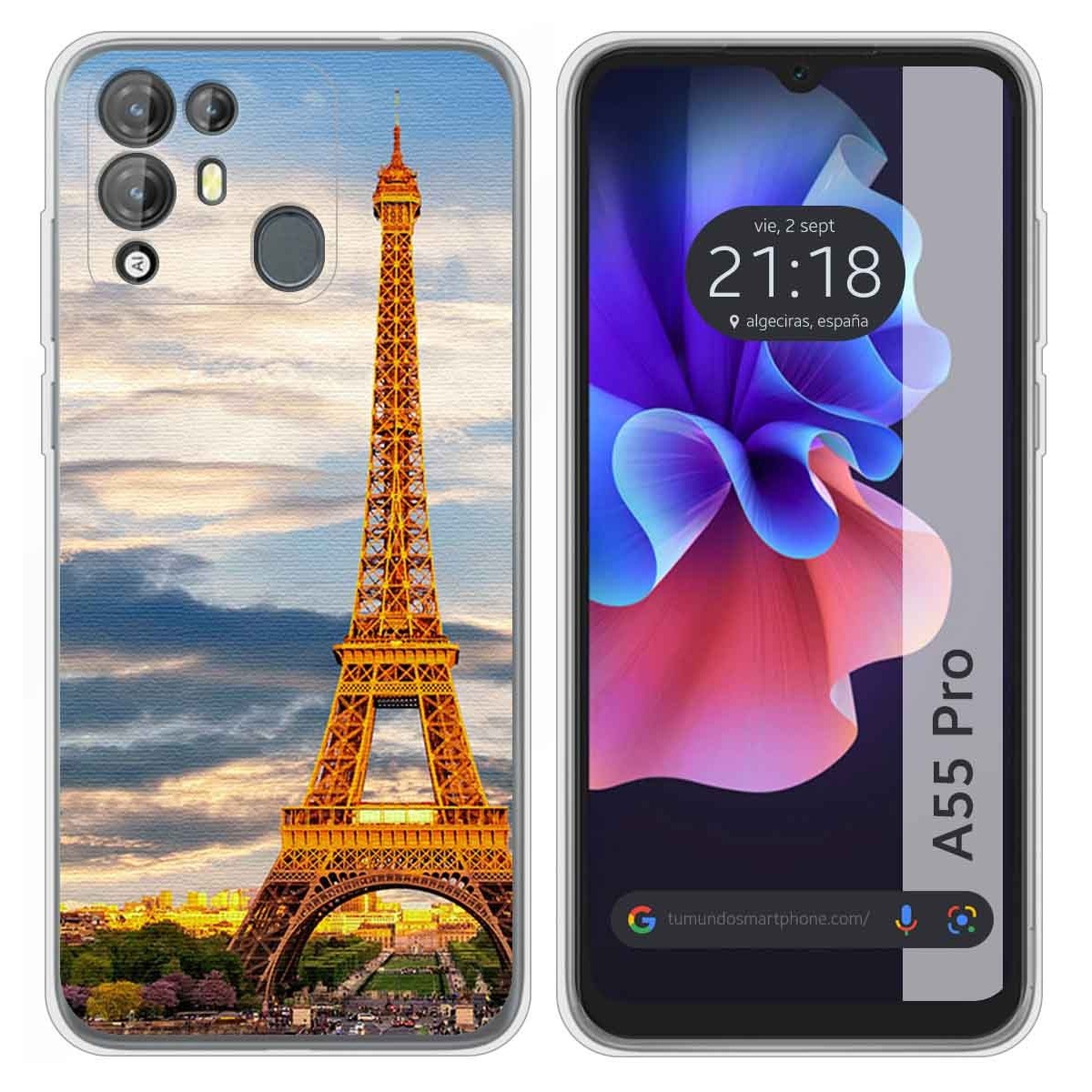 Funda Silicona para Blackview A55 Pro diseño Paris Dibujos