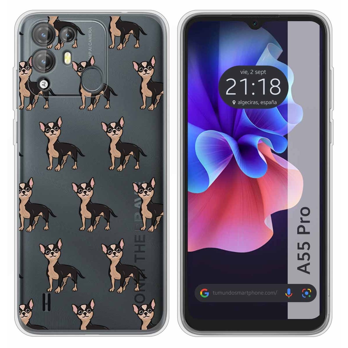Funda Silicona Transparente para Blackview A55 Pro diseño Perros 11 Dibujos