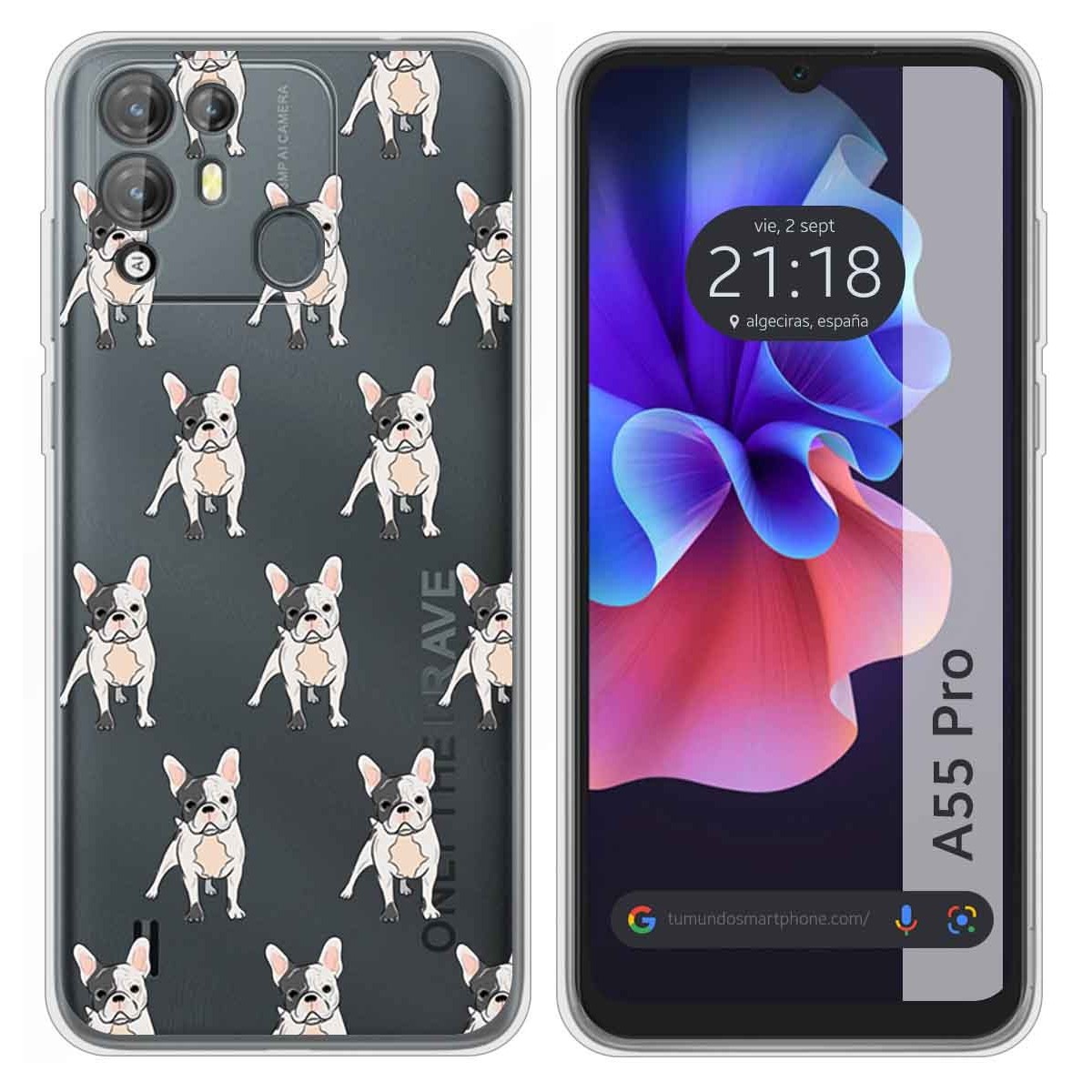 Funda Silicona Transparente para Blackview A55 Pro diseño Perros 12 Dibujos