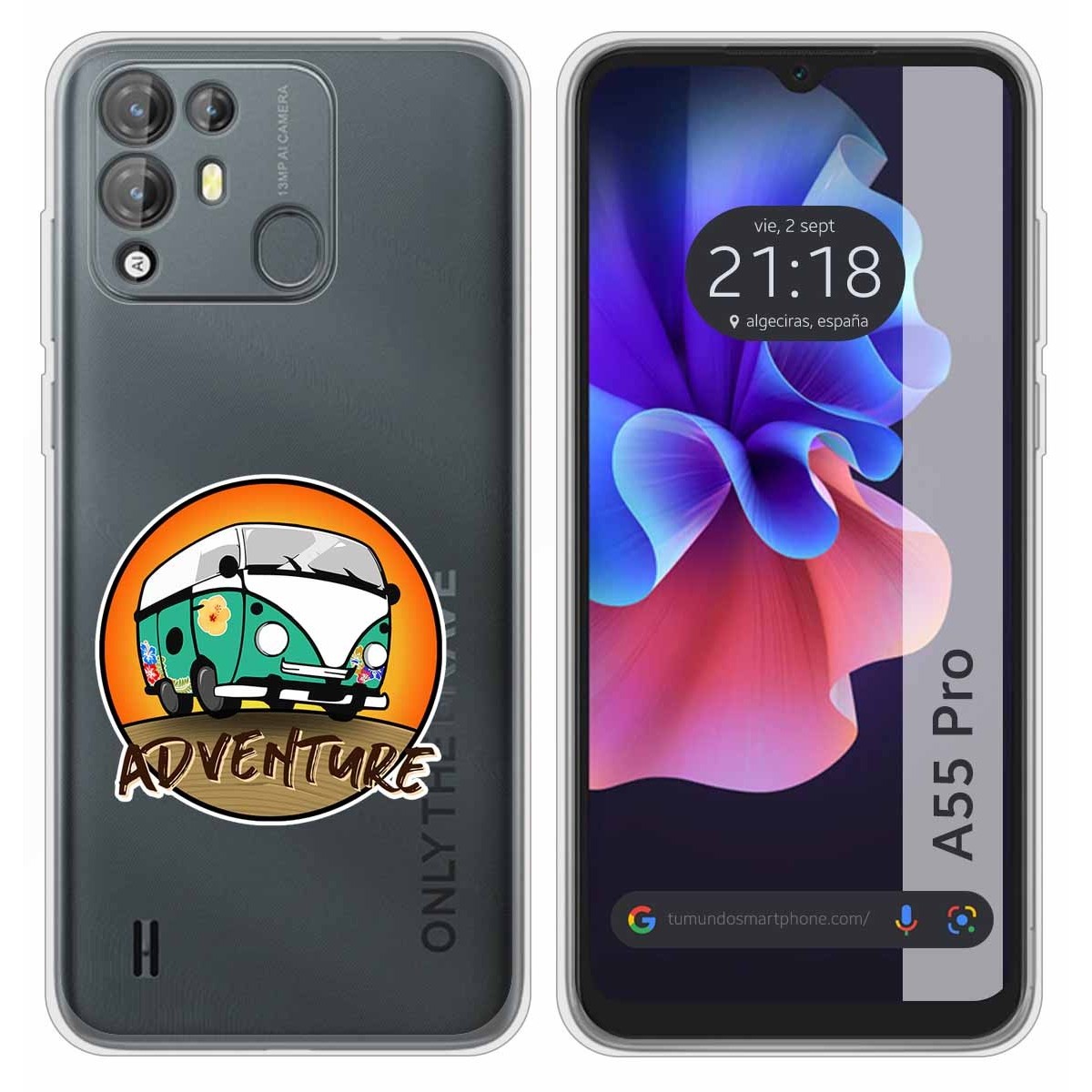 Funda Silicona Transparente para Blackview A55 Pro diseño Adventure Dibujos