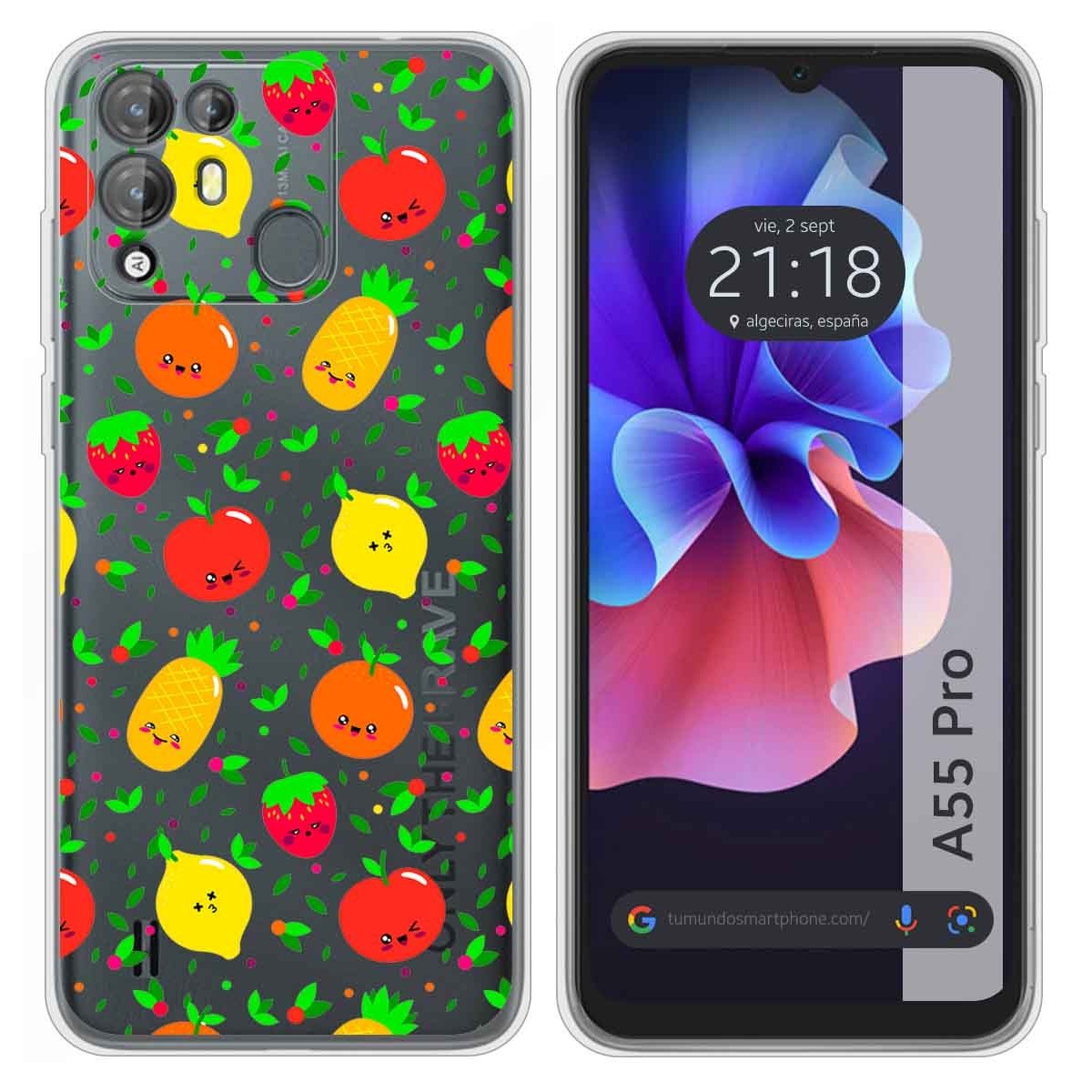 Funda Silicona Transparente para Blackview A55 Pro diseño Frutas 01 Dibujos