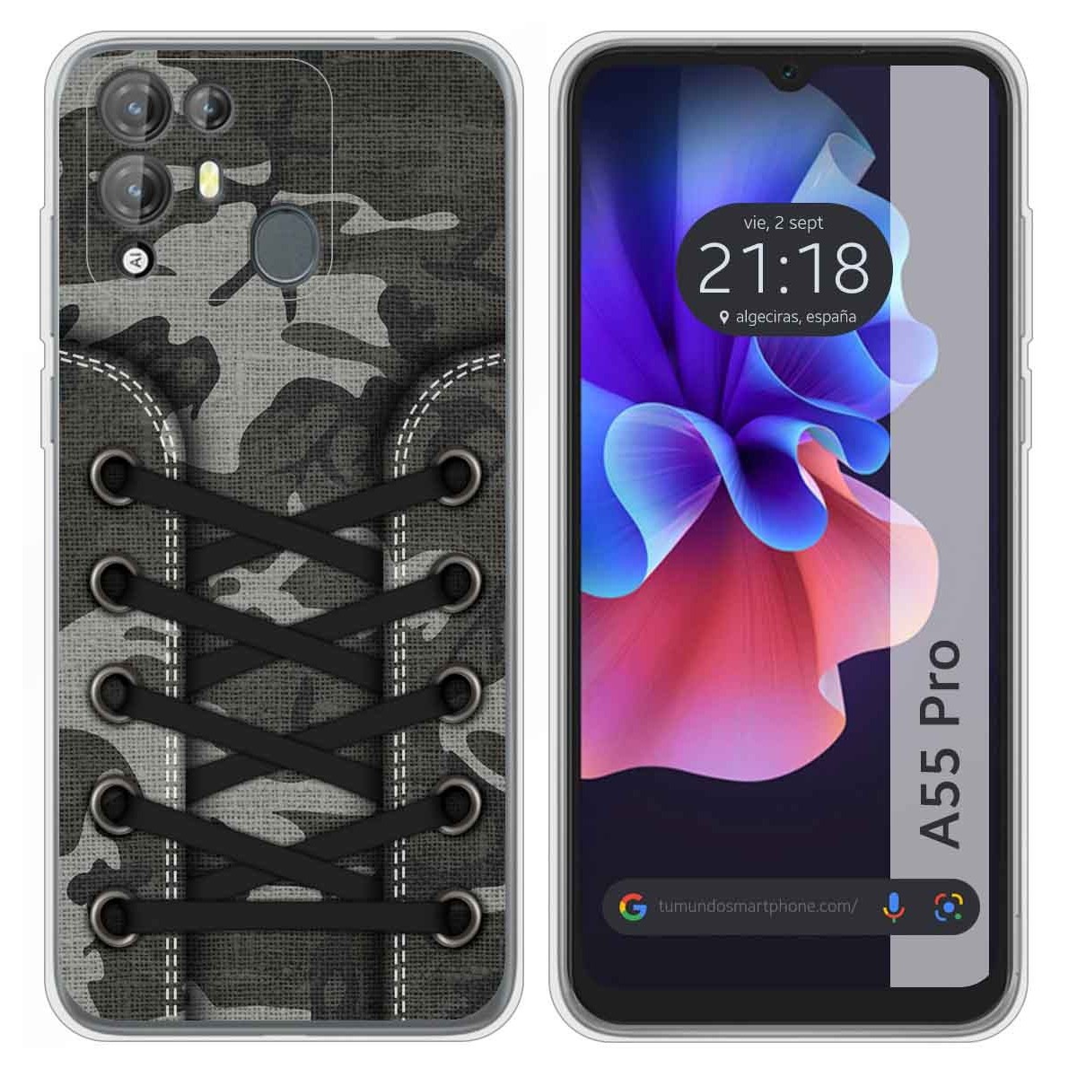 Funda Silicona Transparente para Blackview A55 Pro diseño Zapatillas 15 Dibujos