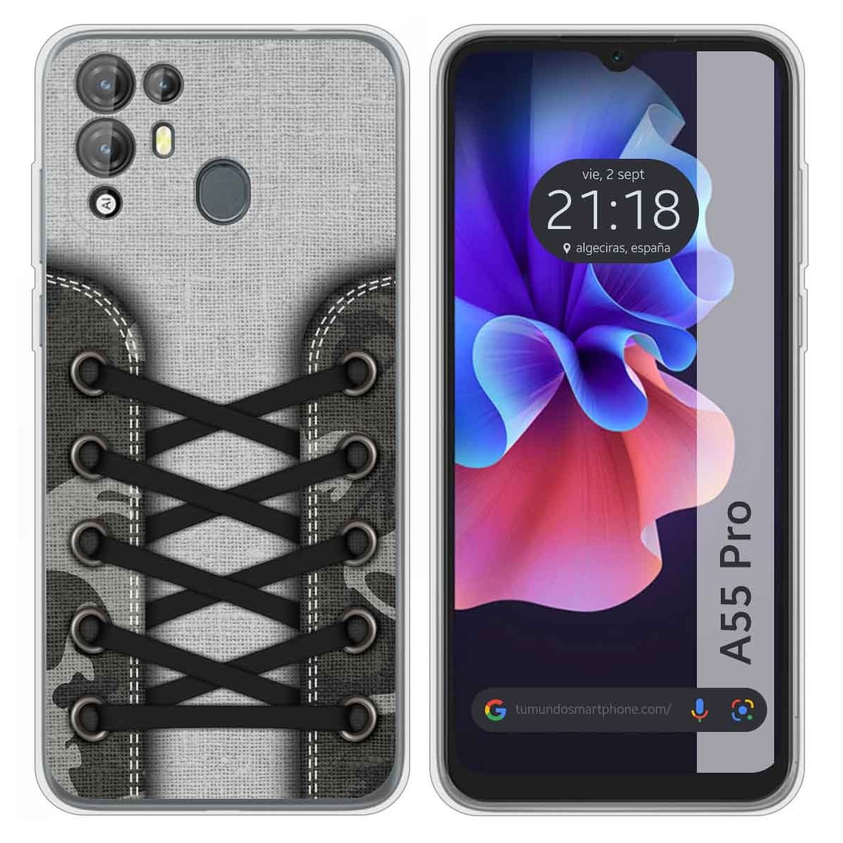 Funda Silicona Transparente para Blackview A55 Pro diseño Zapatillas 16 Dibujos