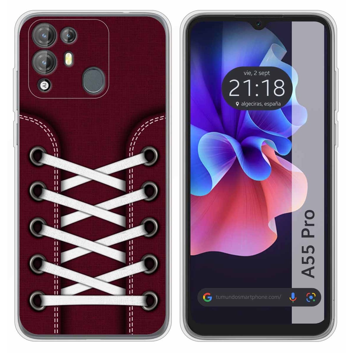 Funda Silicona Transparente para Blackview A55 Pro diseño Zapatillas 17 Dibujos