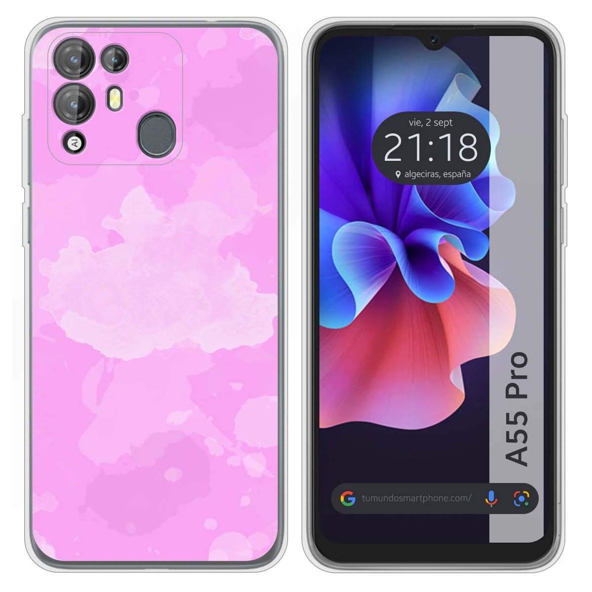 Funda Silicona Transparente para Blackview A55 Pro diseño Acuarela 04 Dibujos