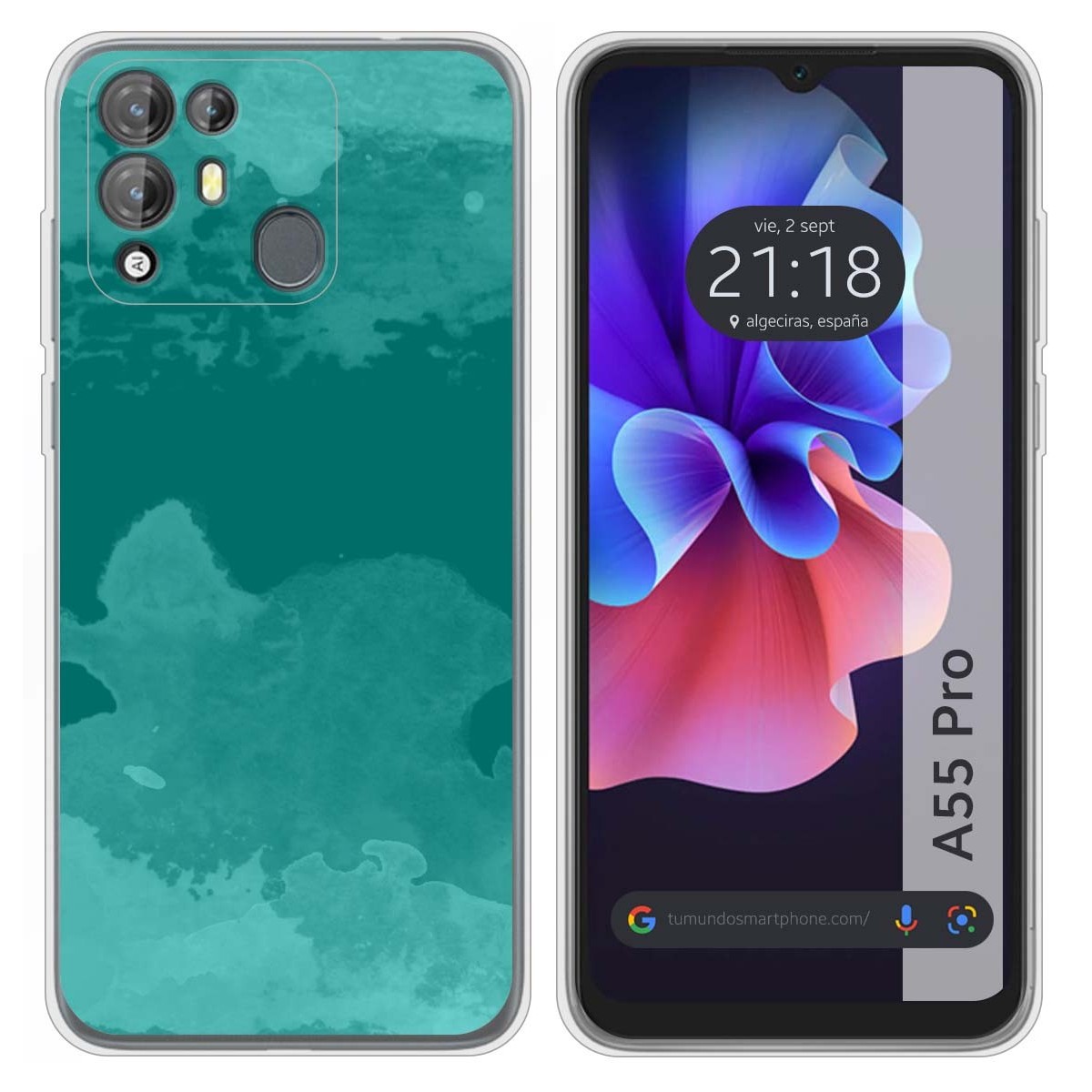 Funda Silicona Transparente para Blackview A55 Pro diseño Acuarela 06 Dibujos