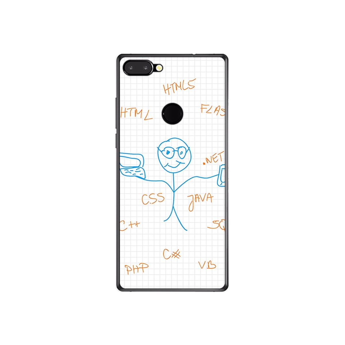 Funda Gel Tpu para Vernee Mix 2 Diseño Informatico Dibujos