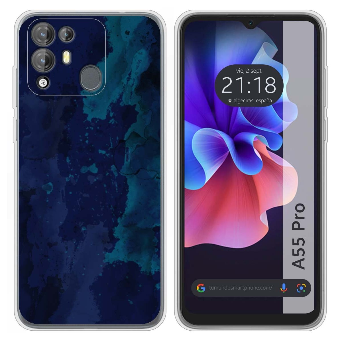 Funda Silicona Transparente para Blackview A55 Pro diseño Acuarela 13 Dibujos