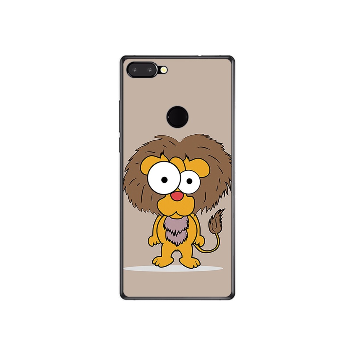 Funda Gel Tpu para Vernee Mix 2 Diseño Leon Dibujos