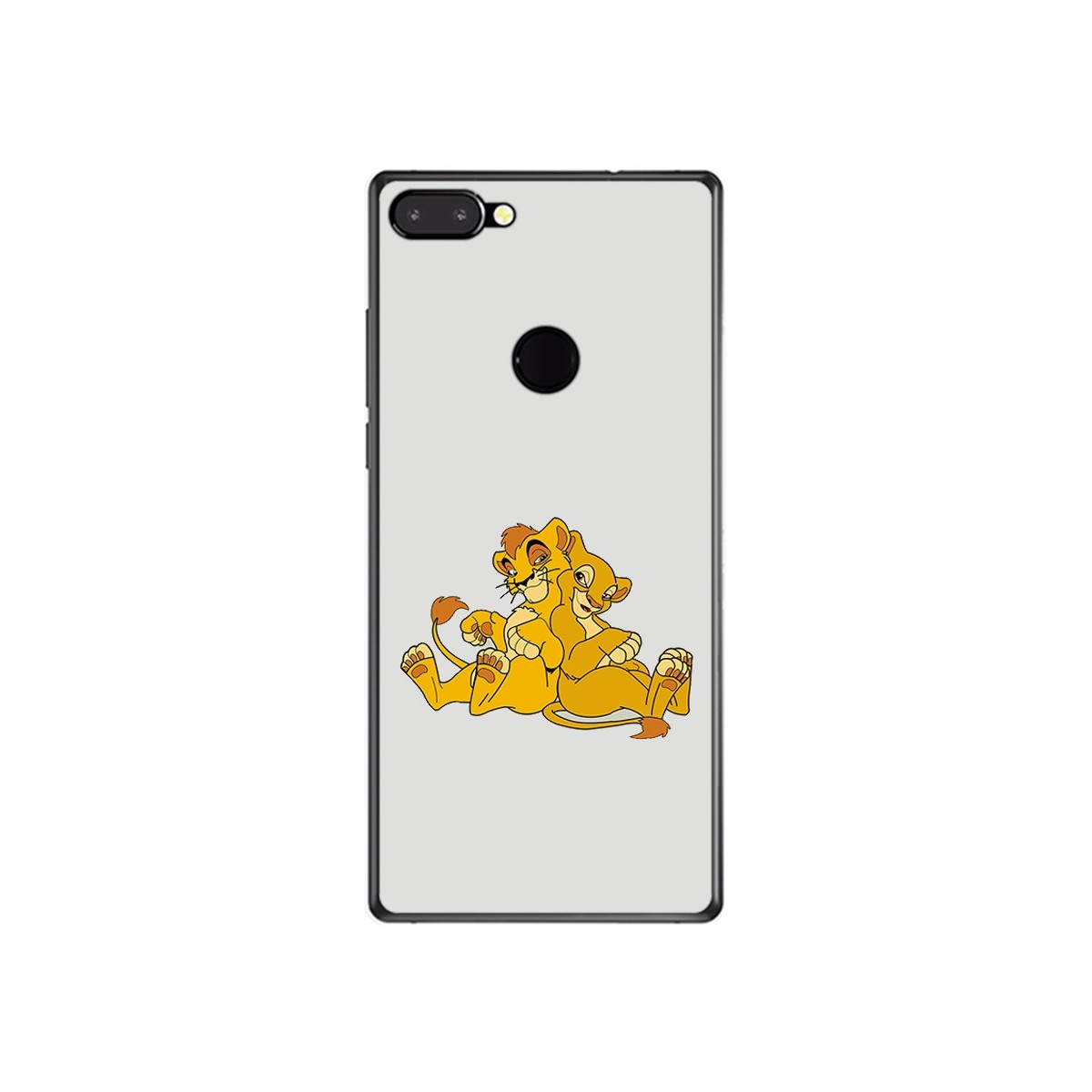 Funda Gel Tpu para Vernee Mix 2 Diseño Leones Dibujos