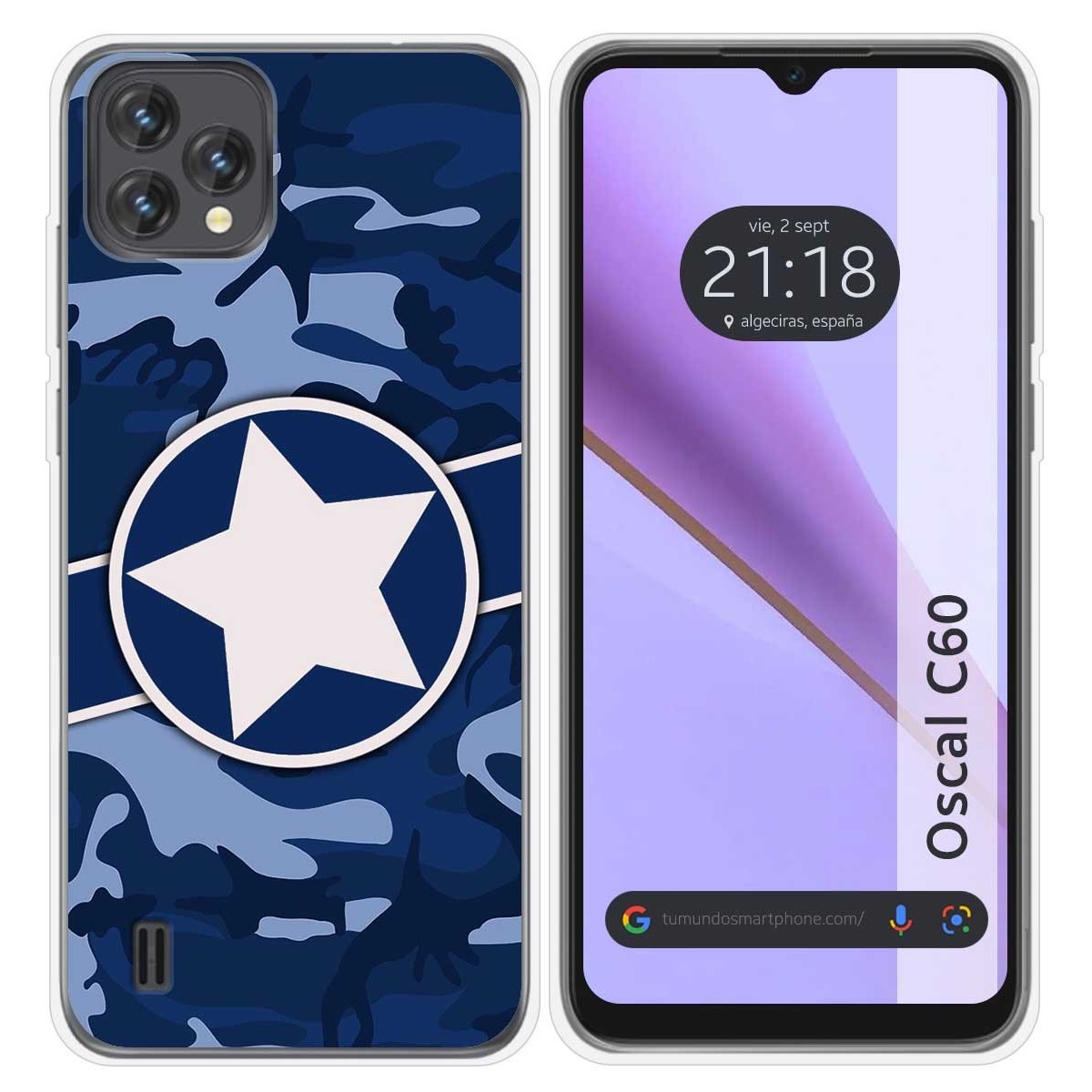 Funda Silicona para Blackview Oscal C60 diseño Camuflaje 03 Dibujos