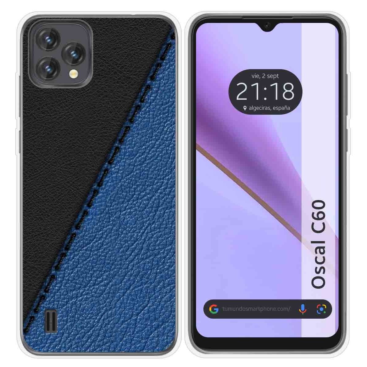 Funda Silicona para Blackview Oscal C60 diseño Cuero 02 Dibujos