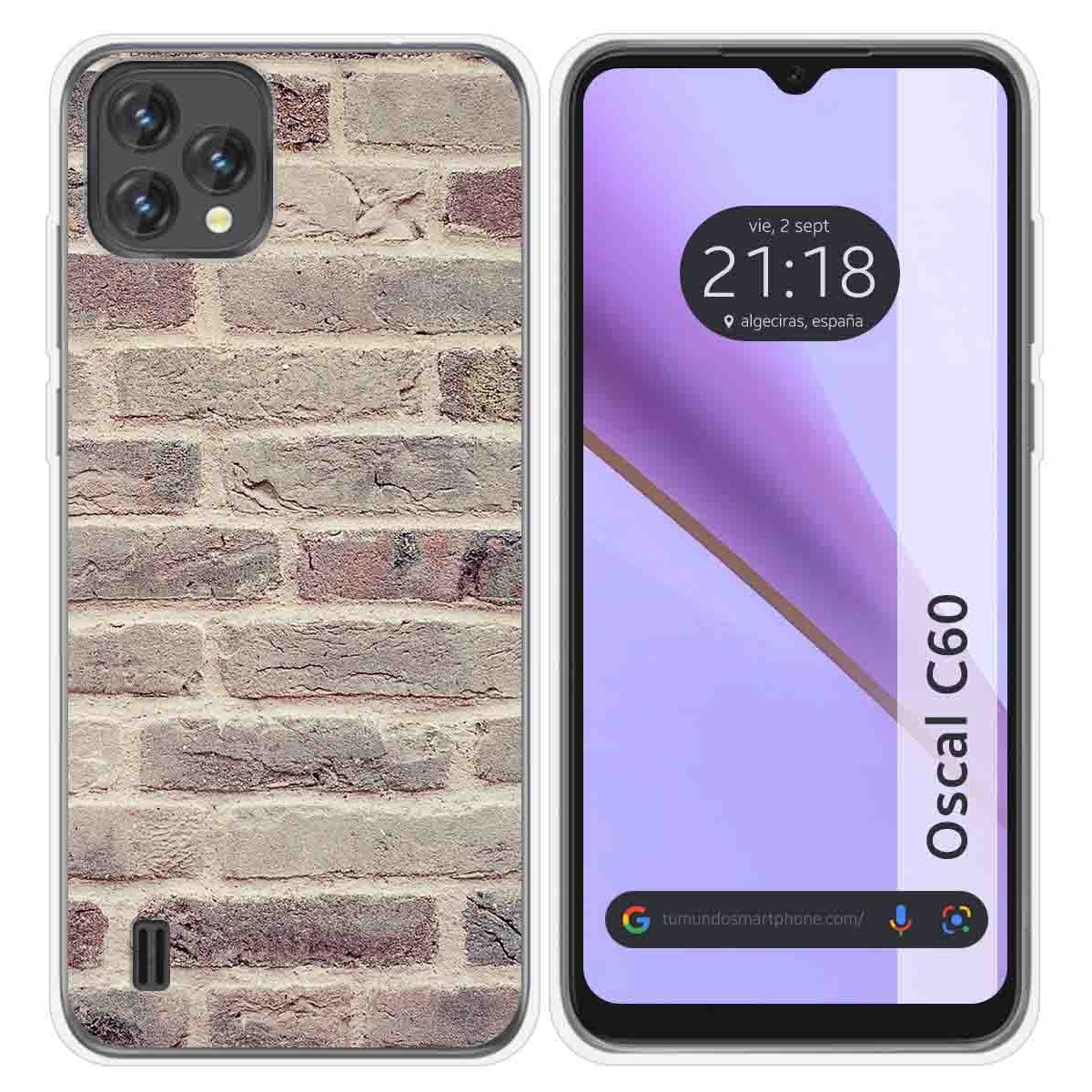 Funda Silicona para Blackview Oscal C60 diseño Ladrillo 01 Dibujos
