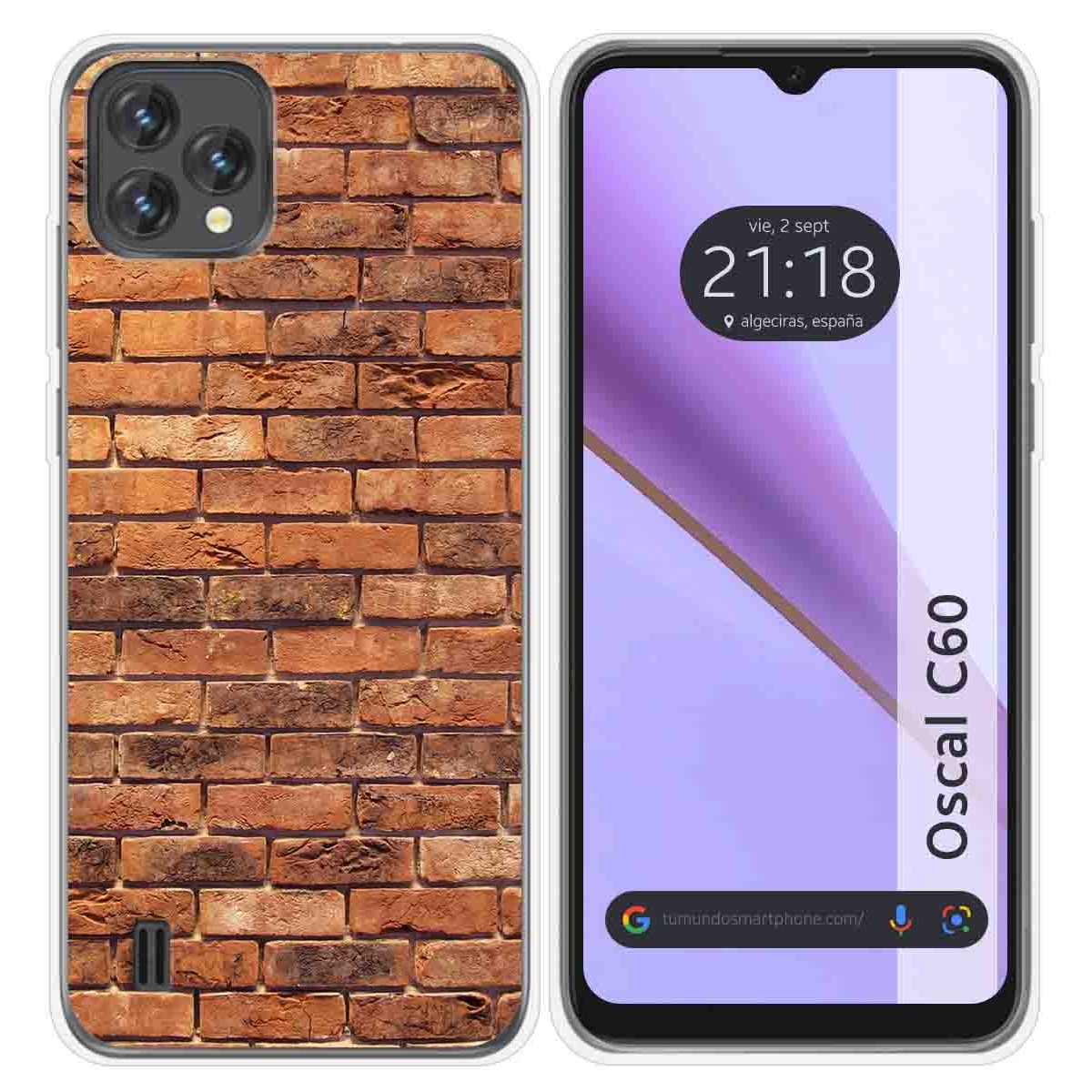 Funda Silicona para Blackview Oscal C60 diseño Ladrillo 04 Dibujos