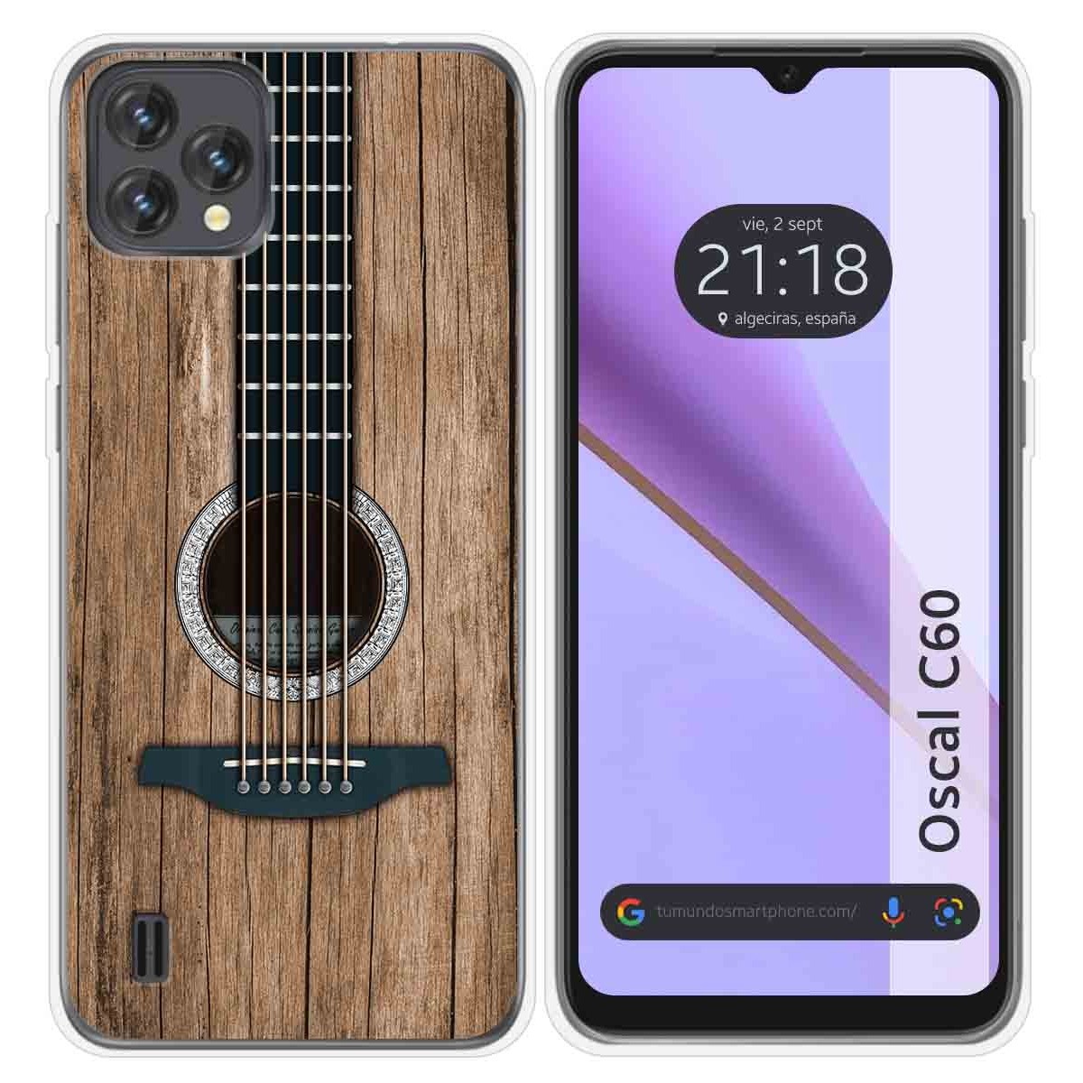Funda Silicona para Blackview Oscal C60 diseño Madera 11 Dibujos