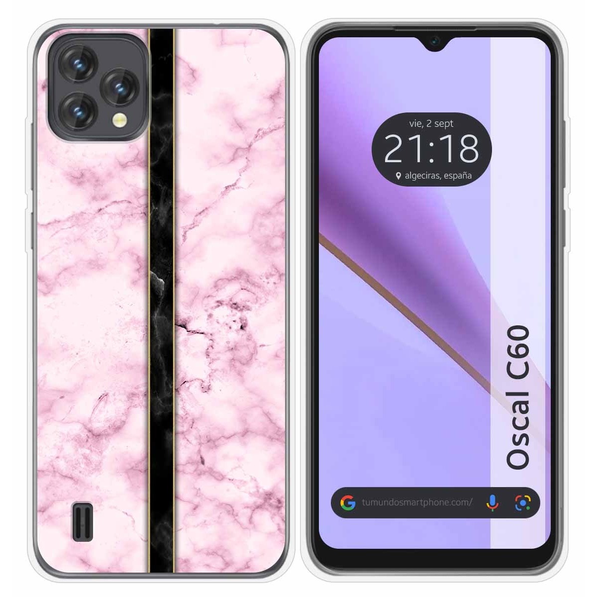 Funda Silicona para Blackview Oscal C60 diseño Mármol 04 Dibujos