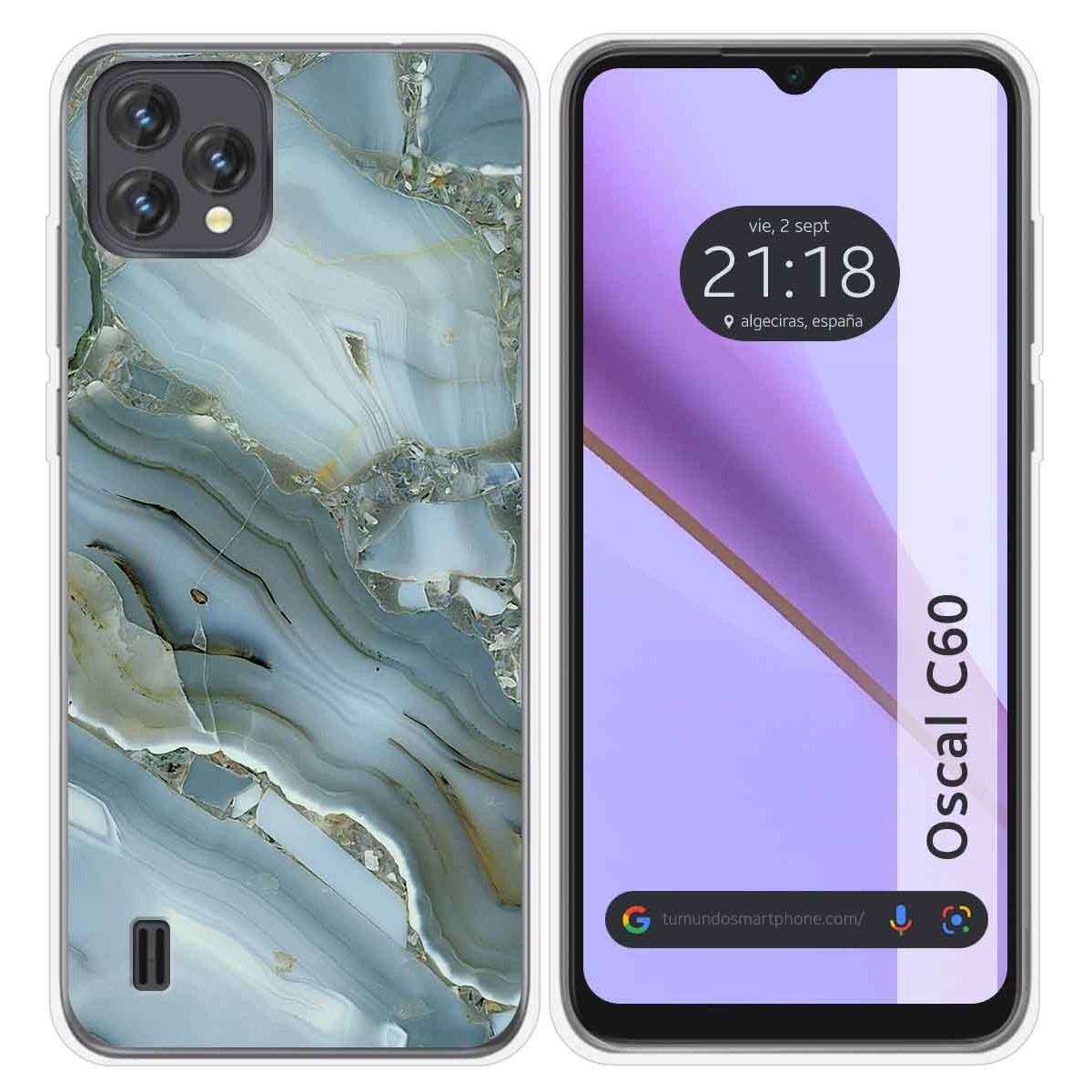 Funda Silicona para Blackview Oscal C60 diseño Mármol 09 Dibujos