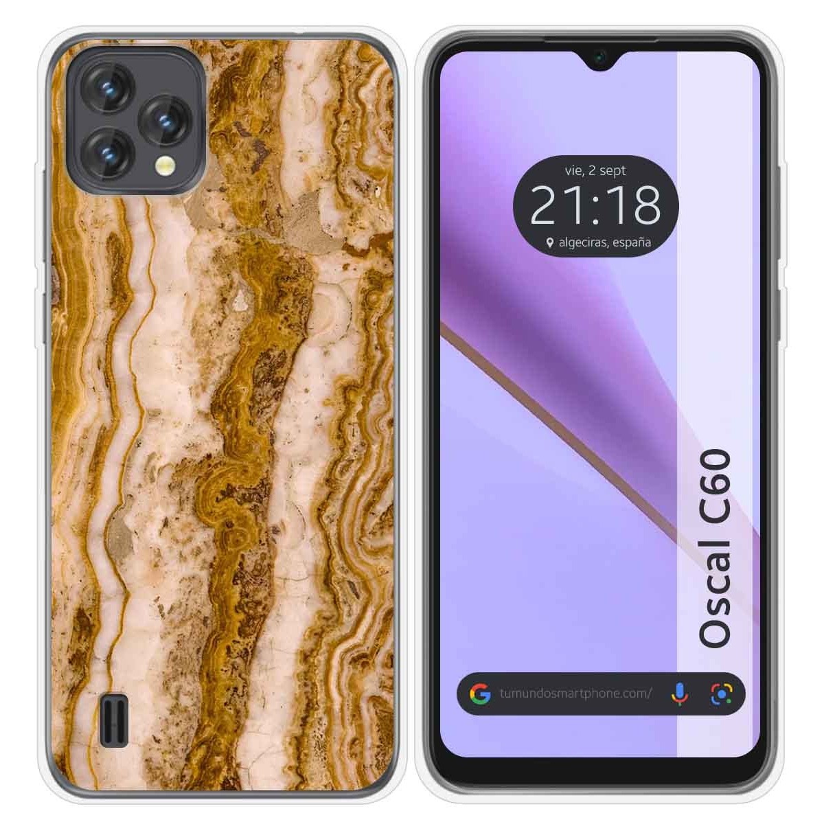 Funda Silicona para Blackview Oscal C60 diseño Mármol 10 Dibujos