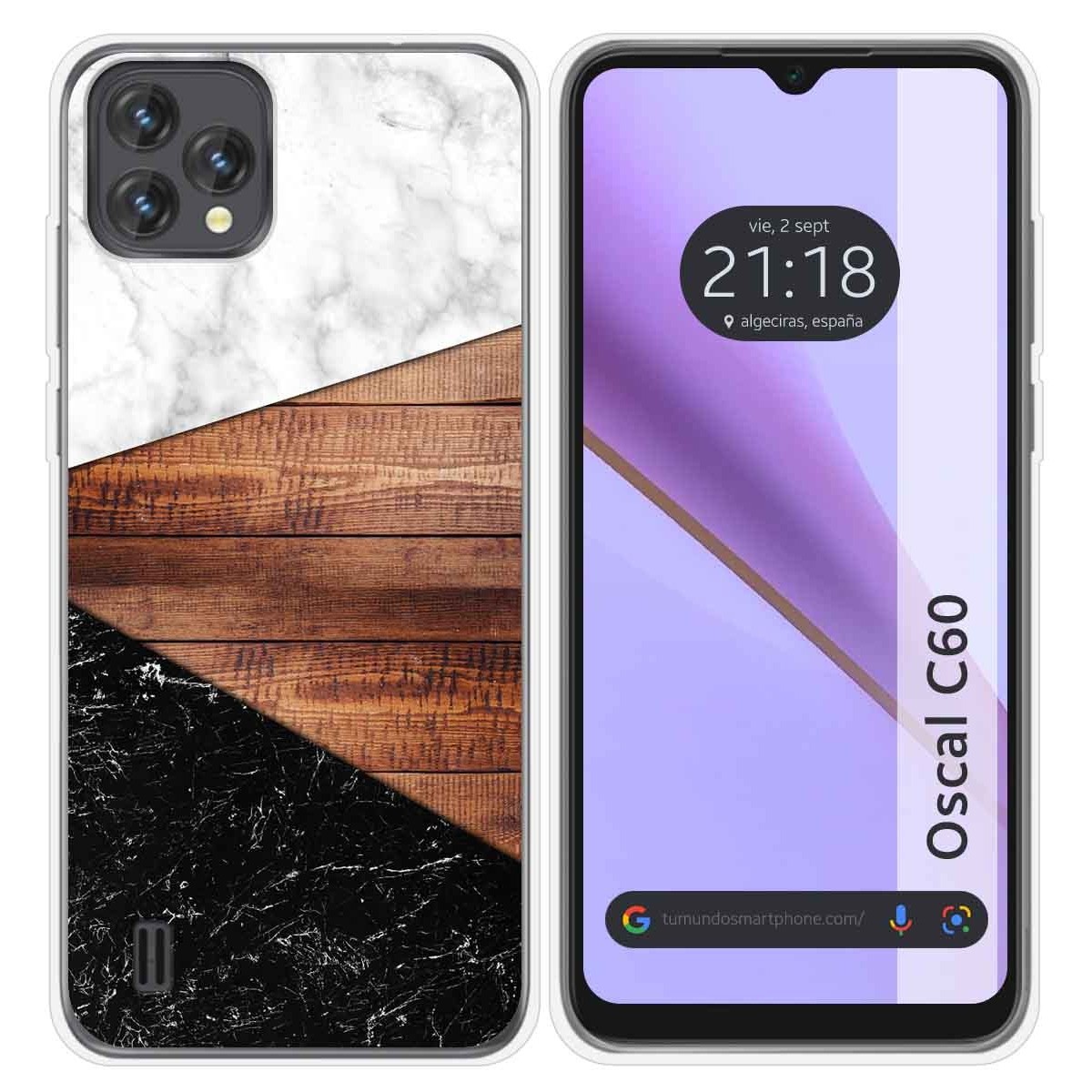 Funda Silicona para Blackview Oscal C60 diseño Mármol 11 Dibujos