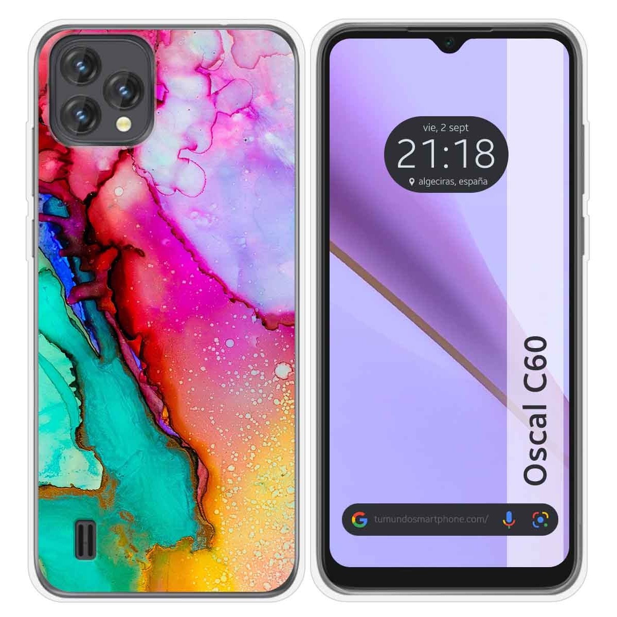 Funda Silicona para Blackview Oscal C60 diseño Mármol 15 Dibujos