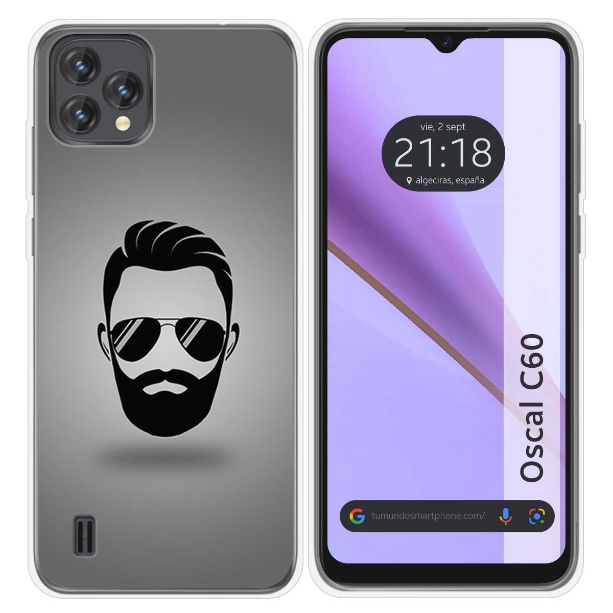 Funda Silicona para Blackview Oscal C60 diseño Barba Dibujos