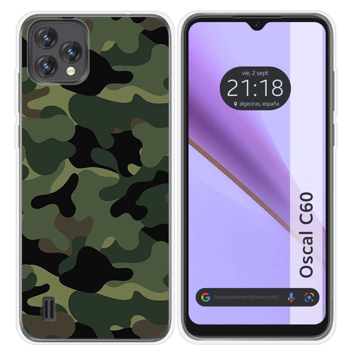 Funda Silicona para Blackview Oscal C60 diseño Camuflaje Dibujos