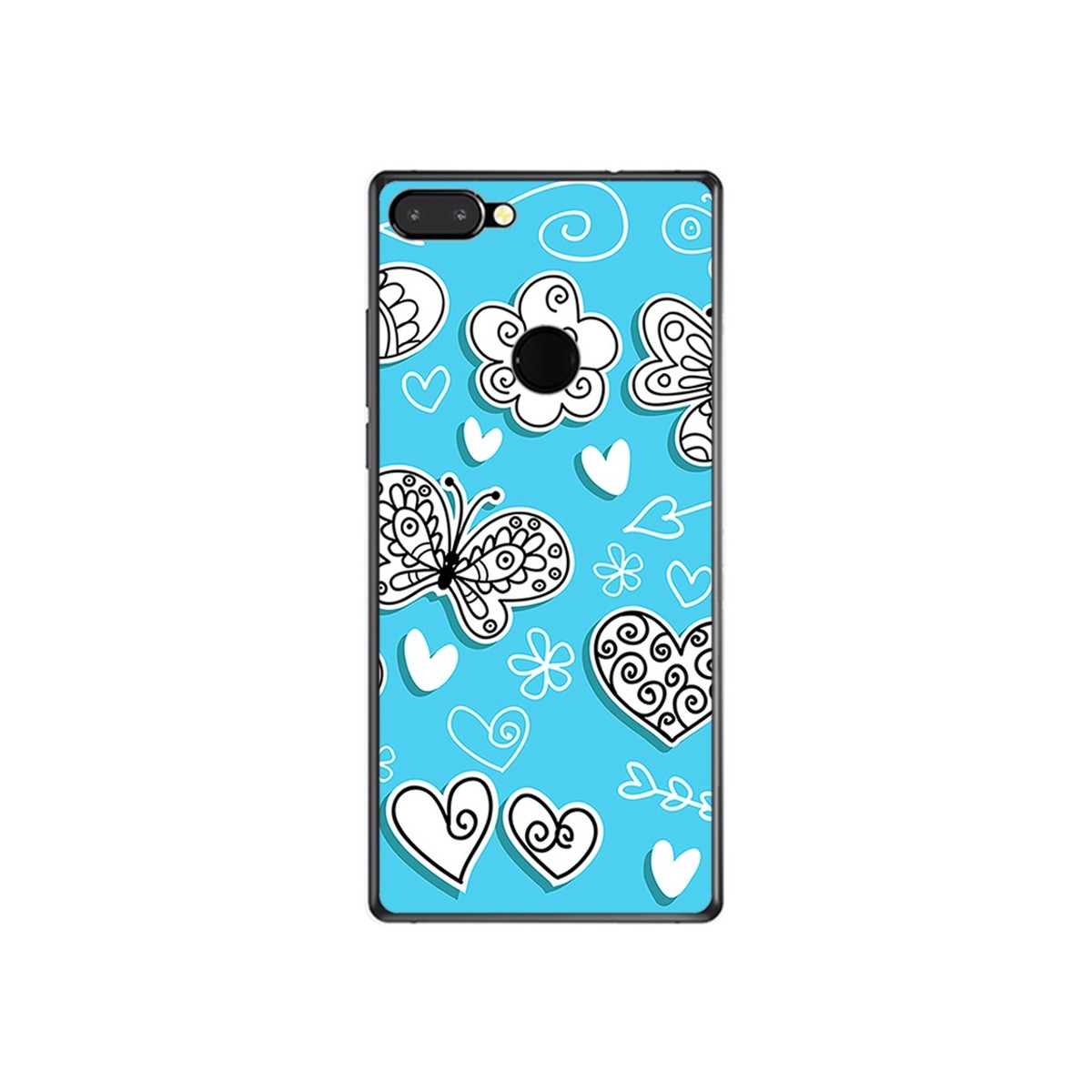 Funda Gel Tpu para Vernee Mix 2 Diseño Mariposas Dibujos
