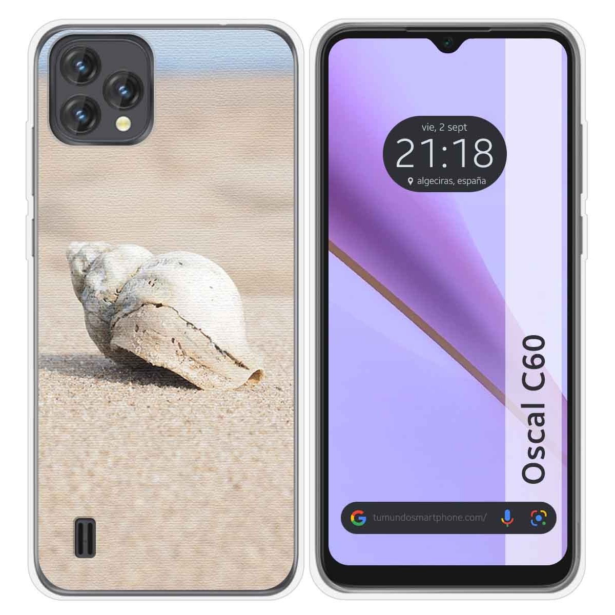 Funda Silicona para Blackview Oscal C60 diseño Concha Dibujos