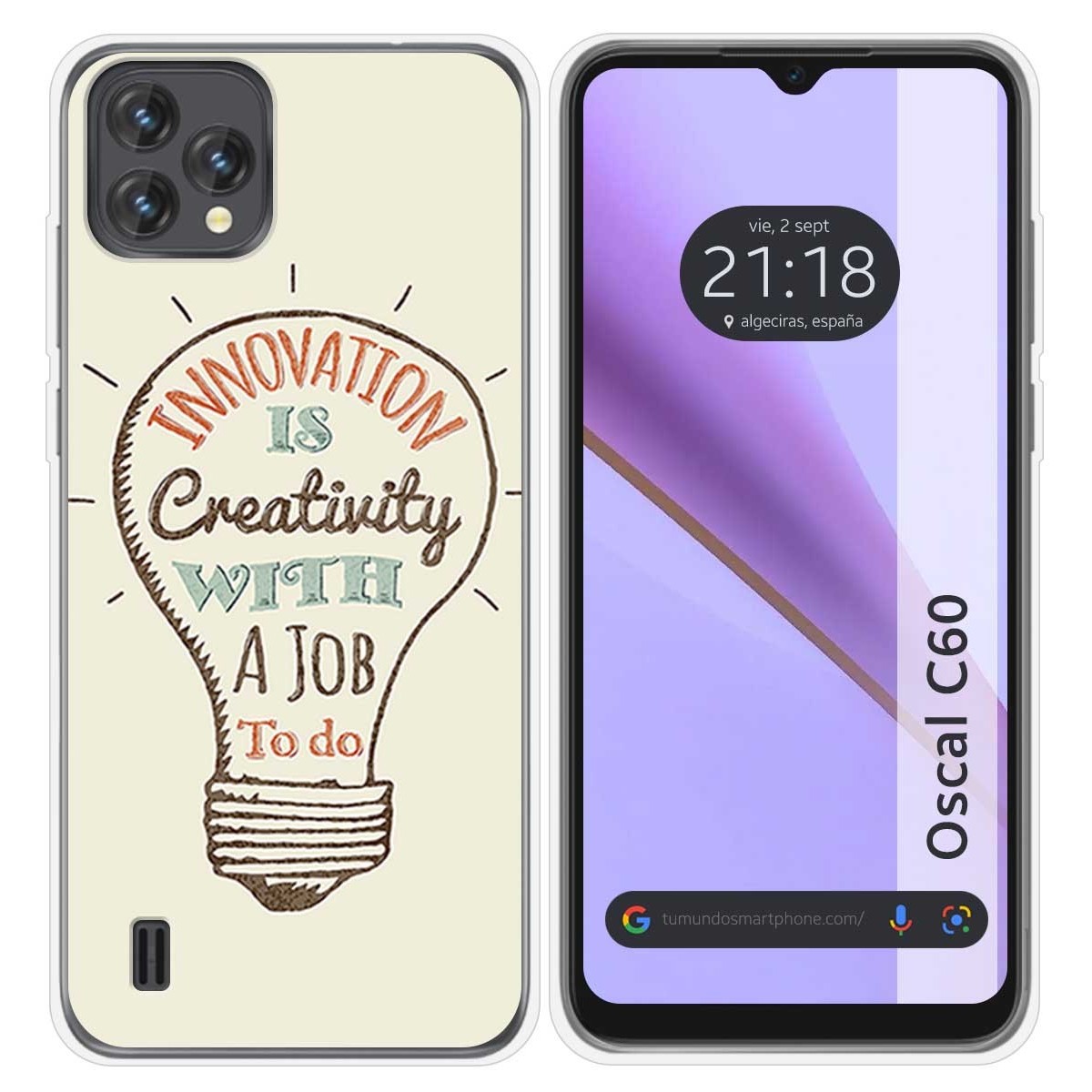 Funda Silicona para Blackview Oscal C60 diseño Creativity Dibujos