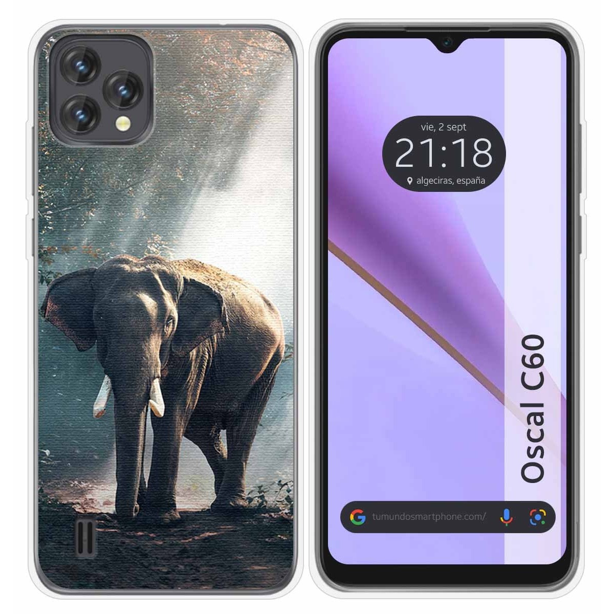 Funda Silicona para Blackview Oscal C60 diseño Elefante Dibujos