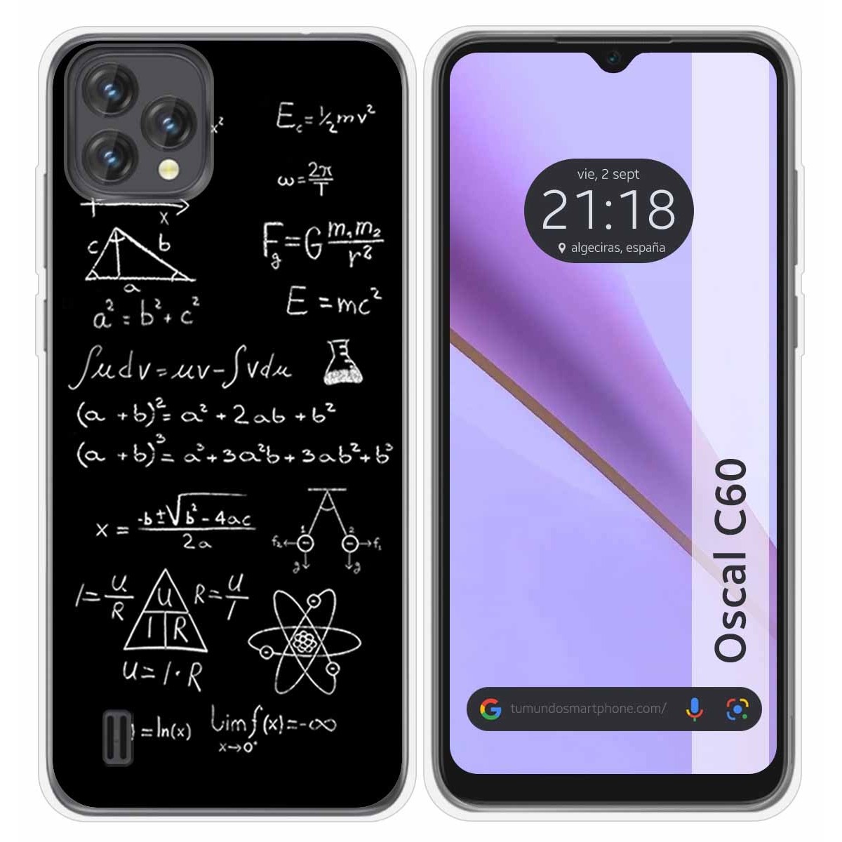 Funda Silicona para Blackview Oscal C60 diseño Formulas Dibujos