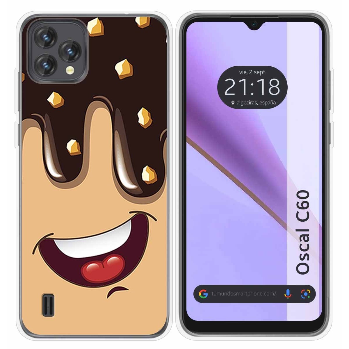 Funda Silicona para Blackview Oscal C60 diseño Helado Chocolate Dibujos