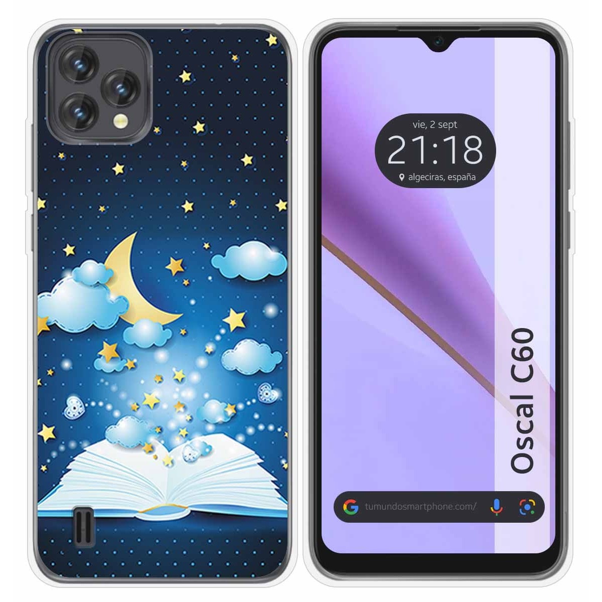 Funda Silicona para Blackview Oscal C60 diseño Libro Cuentos Dibujos