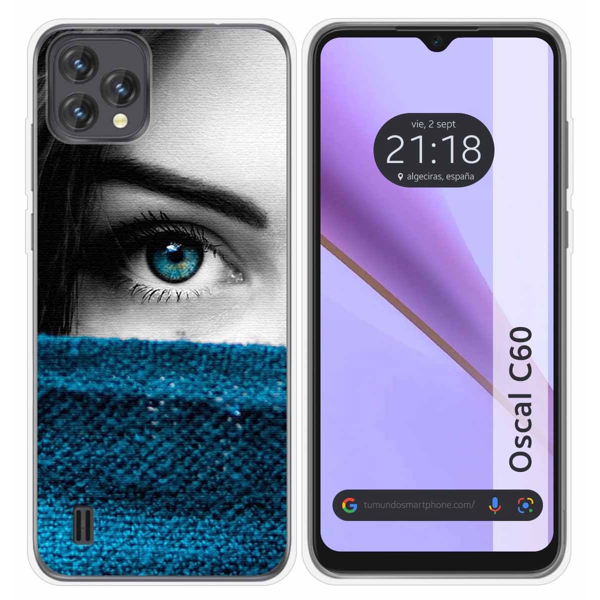 Funda Silicona para Blackview Oscal C60 diseño Ojo Dibujos