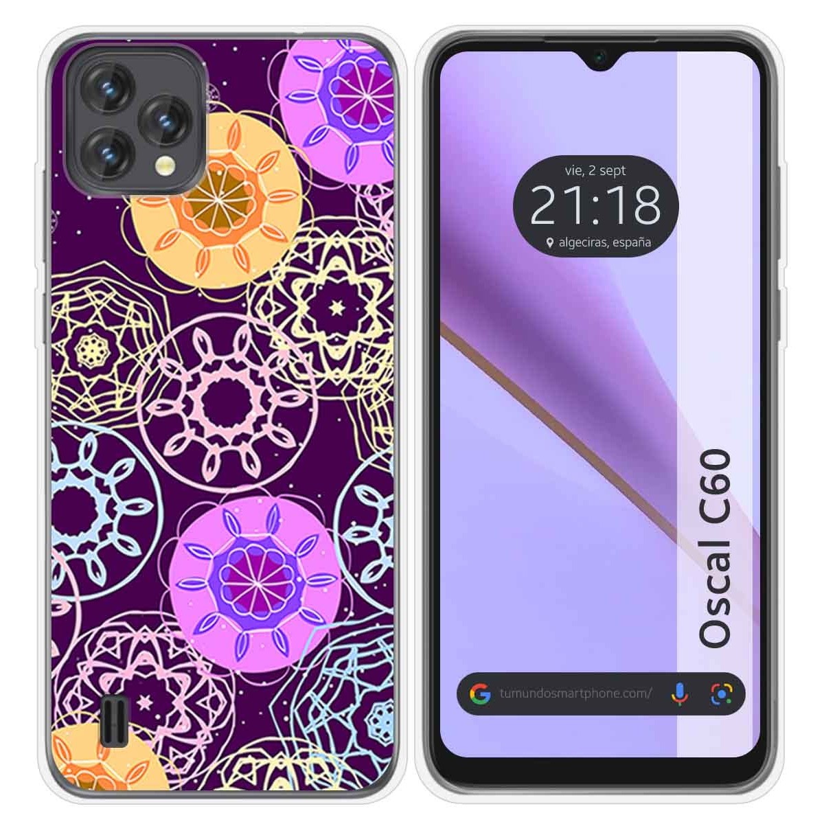 Funda Silicona para Blackview Oscal C60 diseño Radial Dibujos