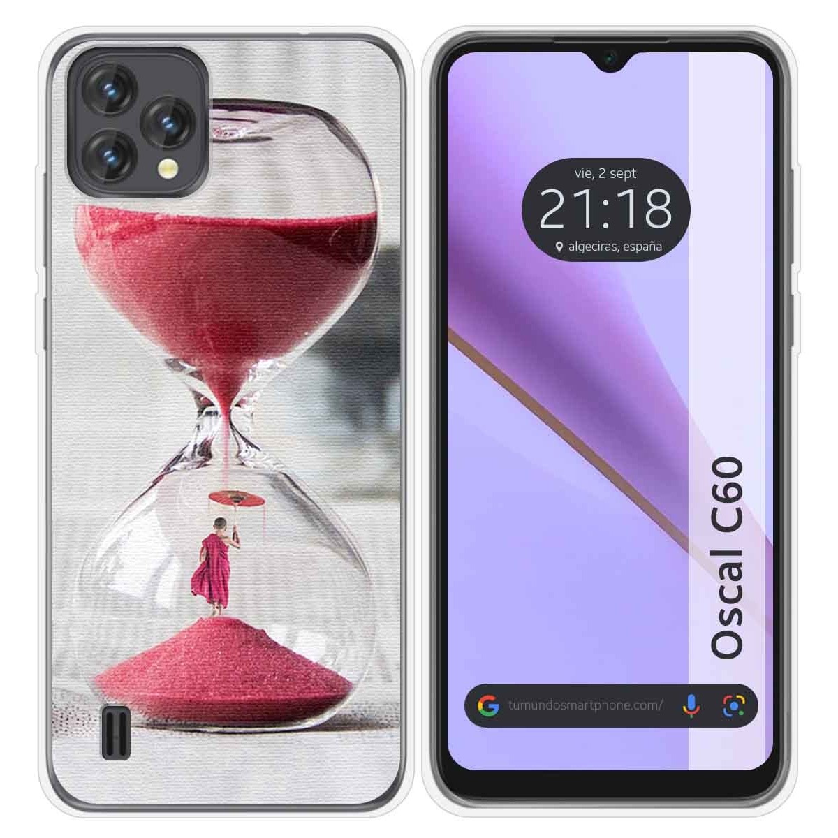 Funda Silicona para Blackview Oscal C60 diseño Reloj Dibujos