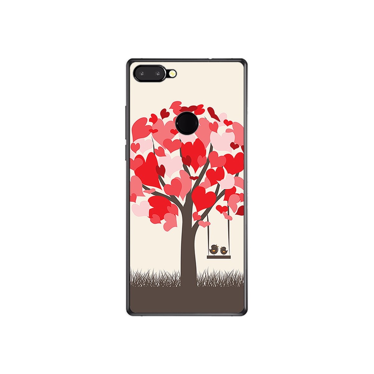 Funda Gel Tpu para Vernee Mix 2 Diseño Pajaritos Dibujos