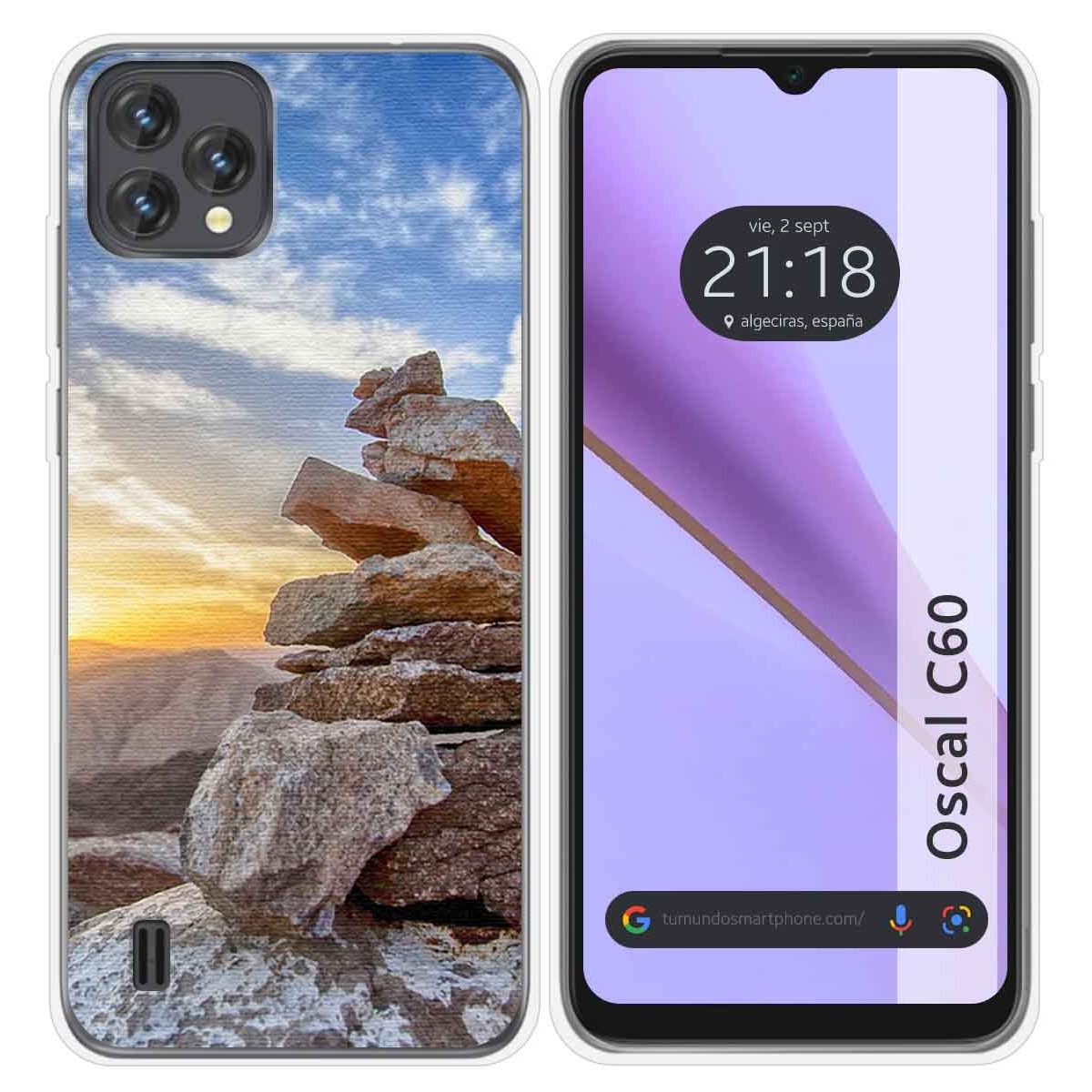 Funda Silicona para Blackview Oscal C60 diseño Sunset Dibujos